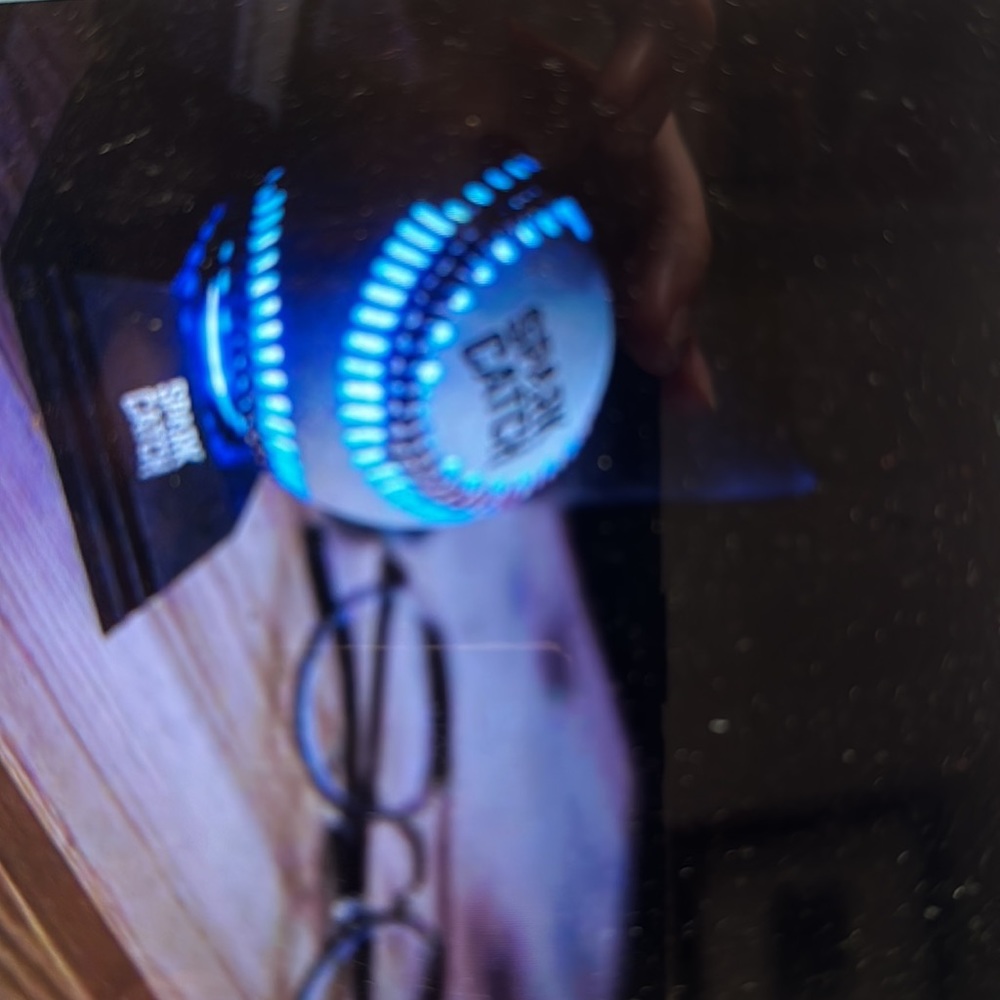 spark catch baseball led night light sports lamp neon green